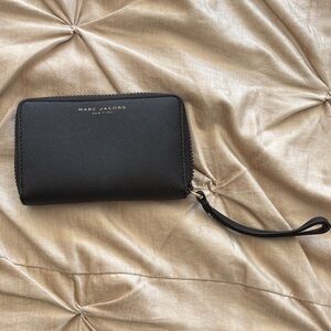 Marc Jacobs Black Leather Wristlet